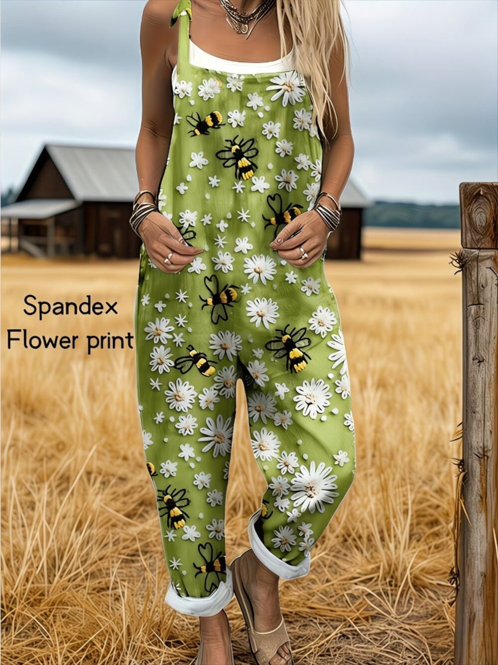 Women's Summer with bees Overalls